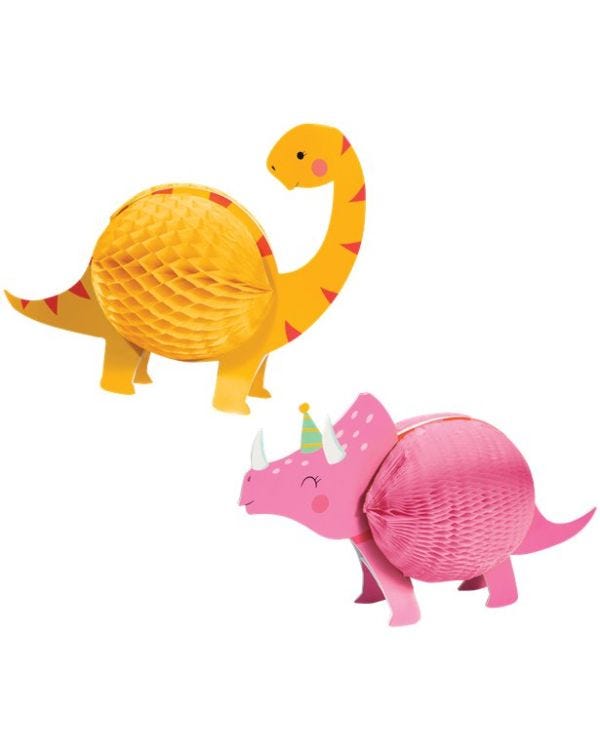 Dinosaur Honeycomb Centrepiece Decorations (2pk)