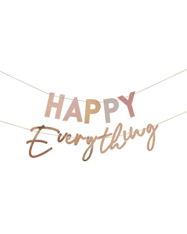Pastel And Gold Happy Everything Party Bunting