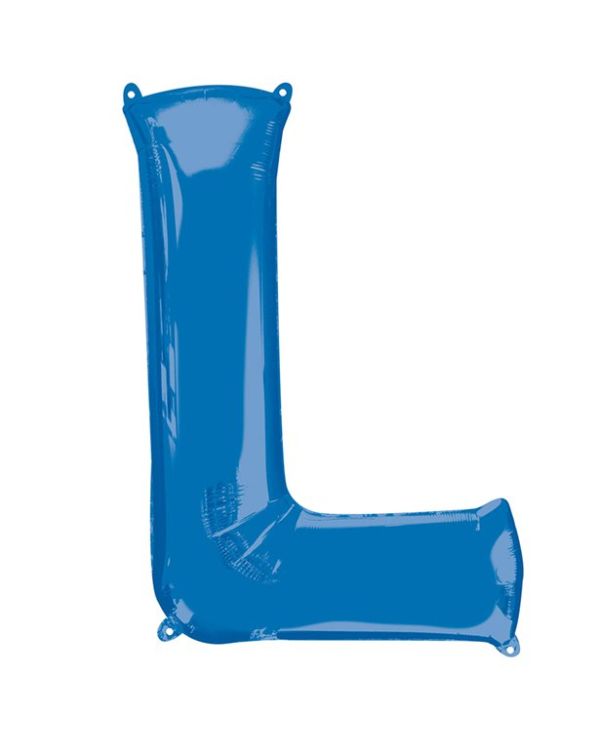 Blue Letter L Air Filled Balloon - 16&quot; Foil
