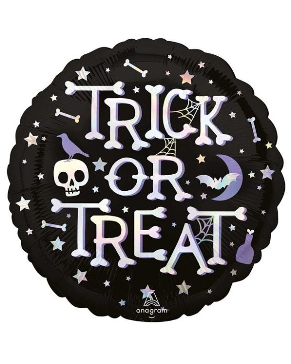 Iridescent &#039;Trick or Treat&#039; Balloon - 18&quot; Foil