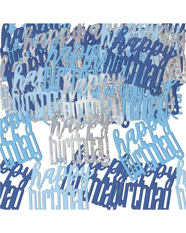 Blue &#039;Happy Birthday&#039; Confetti (14g pack)
