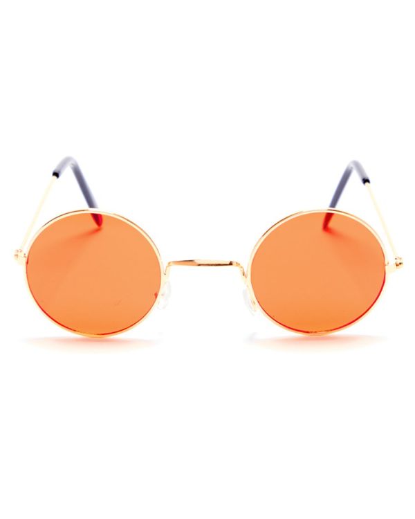 Round  Orange Glasses
