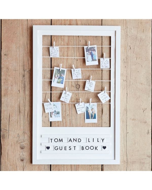 Customisable Frame Wedding Guest Book