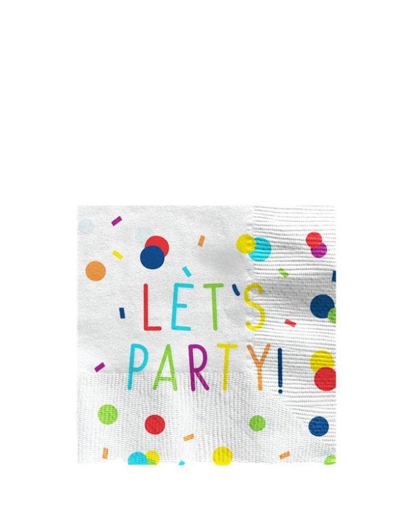 Confetti Birthday Beverage Napkins - 25cm (20pk)