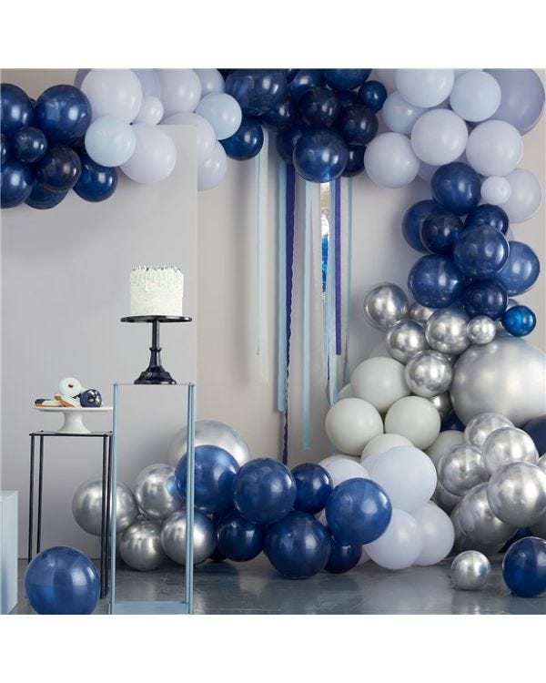 Blue Mix Balloon Arch