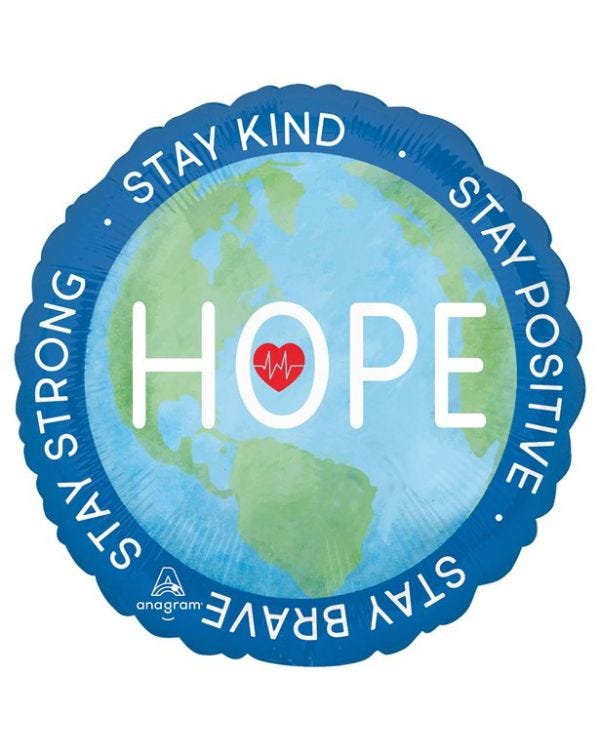 Hope Double Sided Balloon - 18&quot; Foil