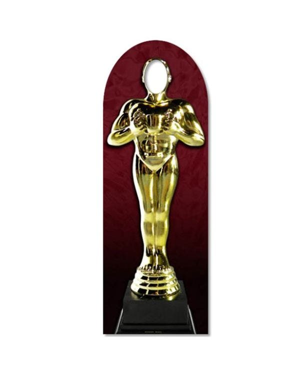 Hollywood Awards Night Golden Statue Stand In Photo Prop - 180m x 61cm