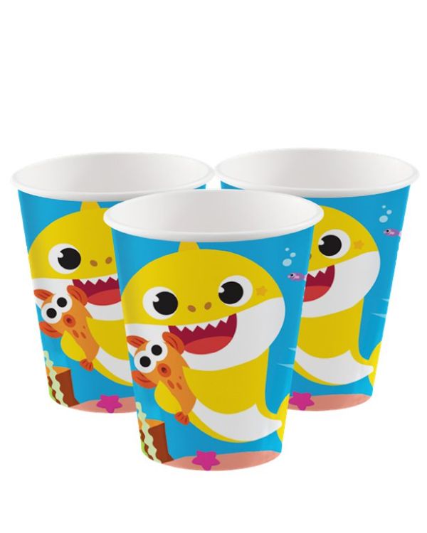Baby Sharks Paper Party Cups 250ml (8pk)