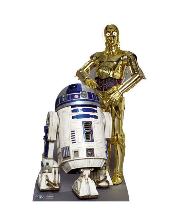 Star Wars The Droids R2D2 &amp; C3PO Cardboard Cutout - 166cm x 104cm