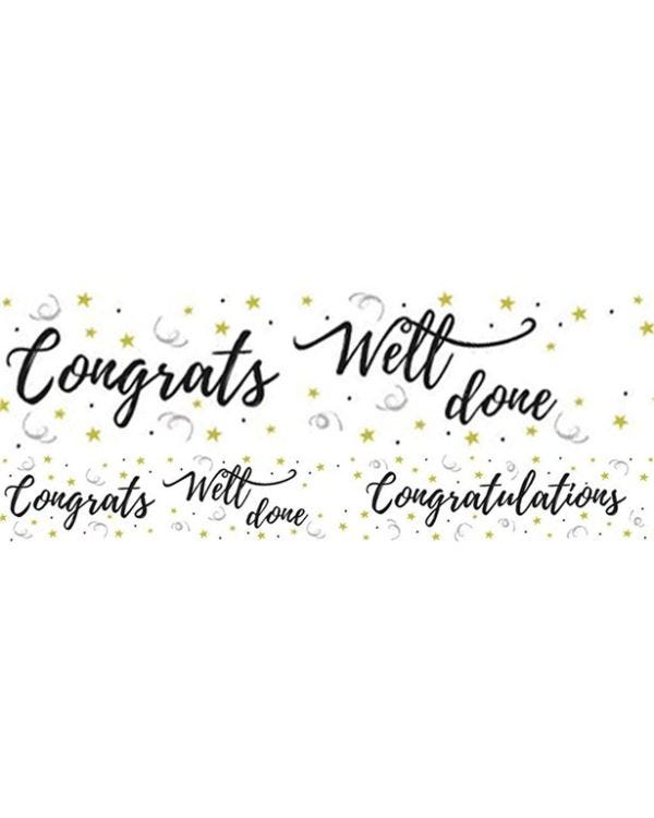 Congratulations Holographic Foil Banner - 2.6m