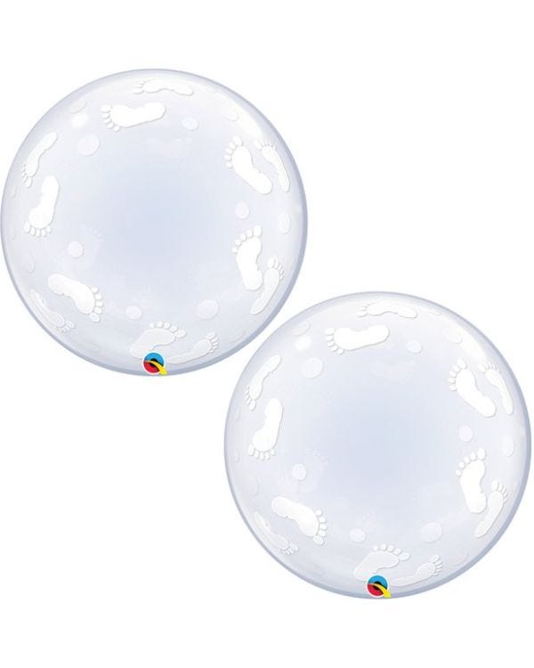 Baby Footprints Deco Bubble Balloon - 24&quot;
