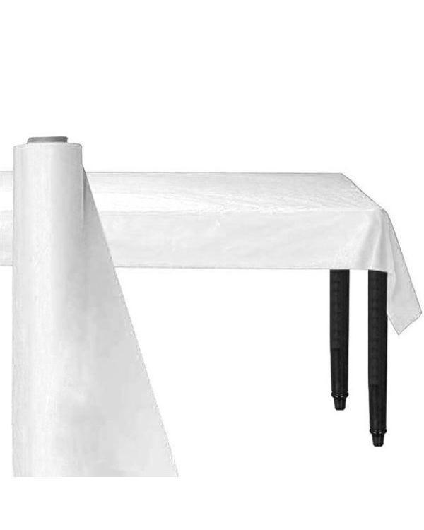 White Plastic Banqueting Roll - 30m x 1m