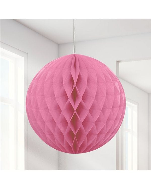 Hot Pink Honeycomb Ball Decoration - 20cm
