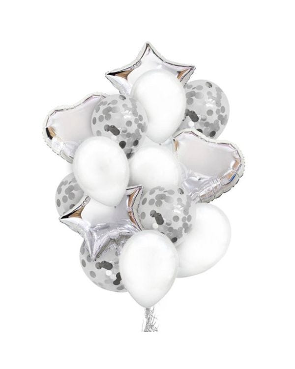 Silver Balloon Bouquet Kit