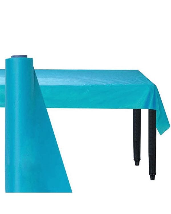 Turquoise Plastic Banqueting Roll - 30m x 1m