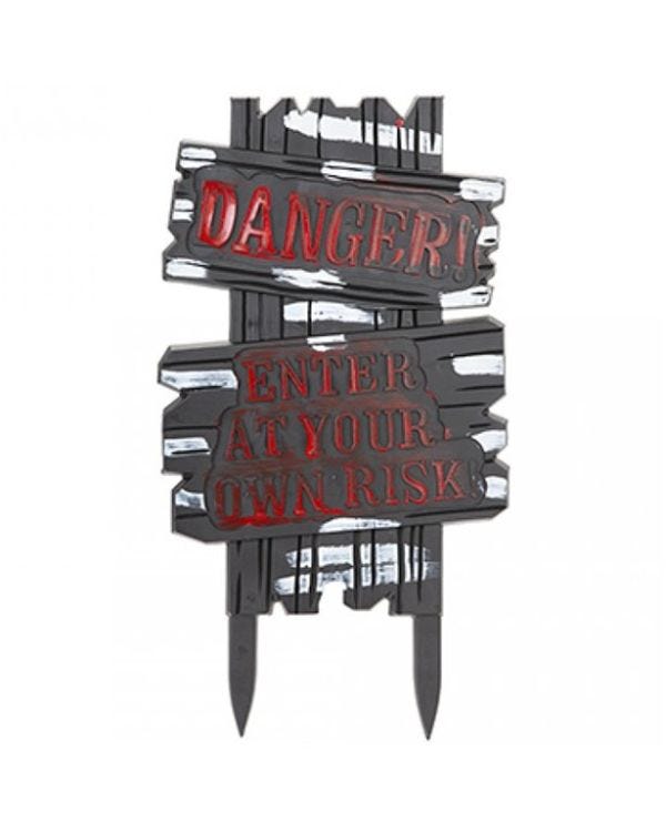 Moulded Plastic Danger Sign - 53cm x 28cm