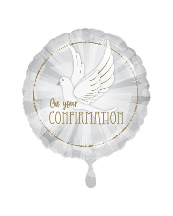 Confirmation Dove Foil Balloon - 18&quot;