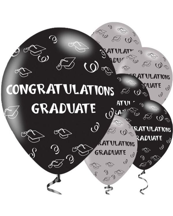 Congratulations Graduate Balloons - 11&#039;&#039; Latex (6pk)