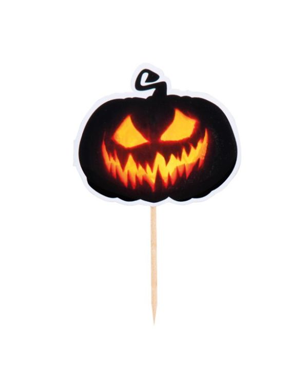 Creepy Pumpkin Cocktail Picks (12pk)