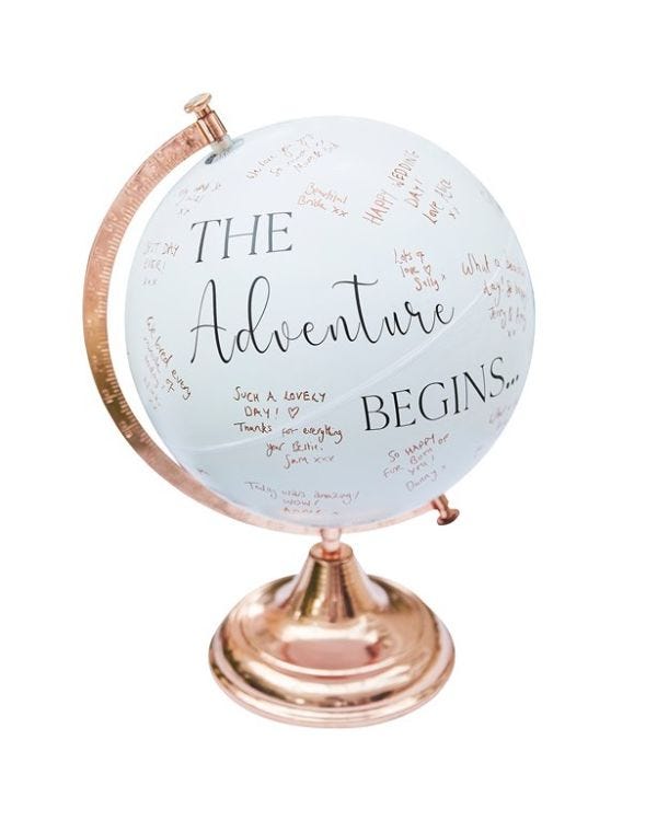 Botanical Wedding Globe Guest Book