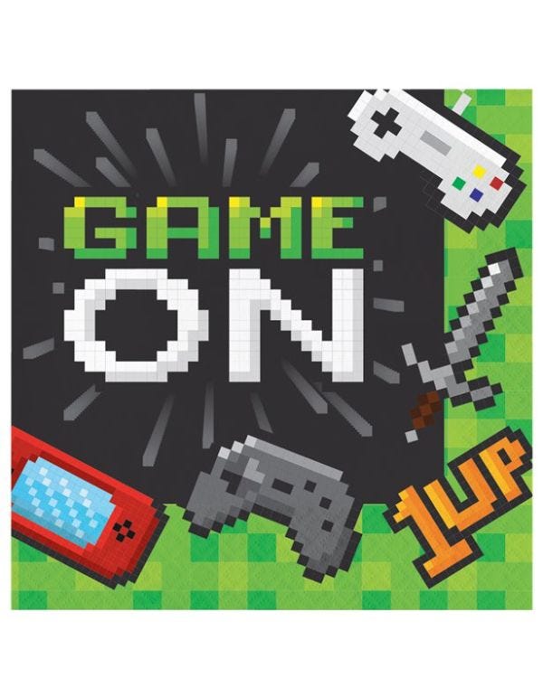 Game On Paper Napkins - 32cm (16pk)