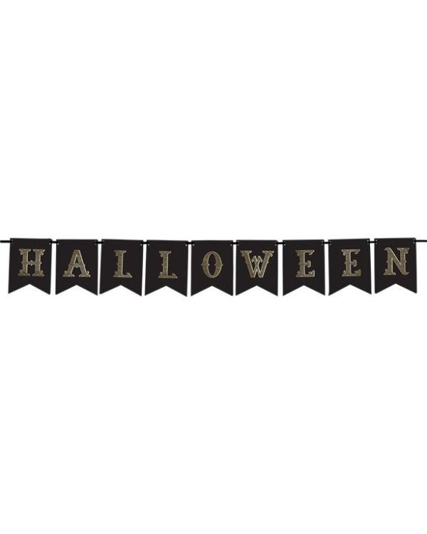 Halloween Gold Flag Banner - 1.75m