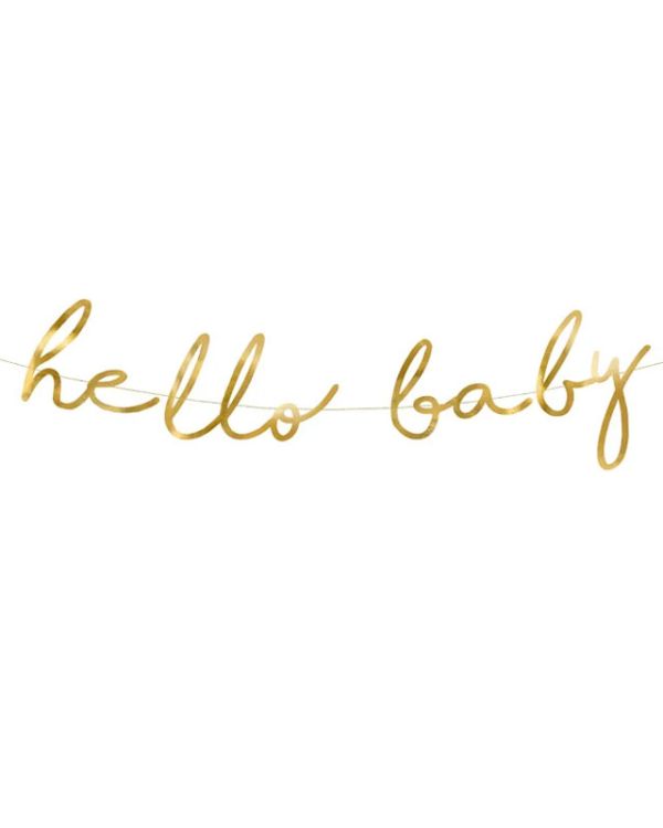 Hello Baby Star Paper Banner - 70cm