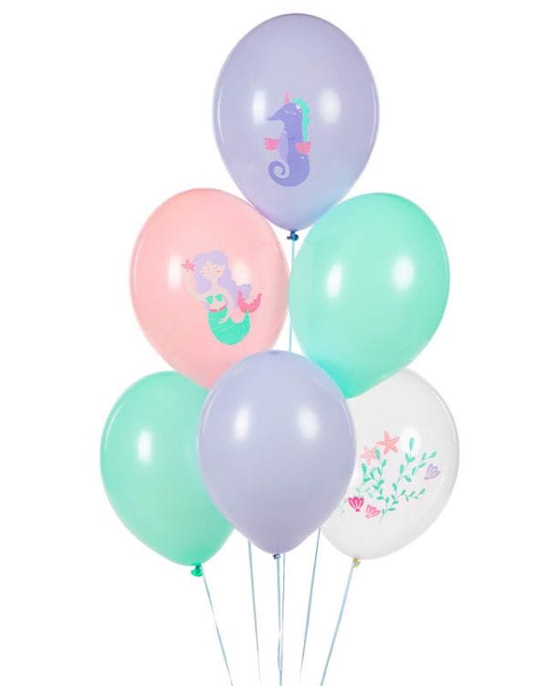 Mermaid Under Sea Balloons - 12&quot; Latex (6pk)