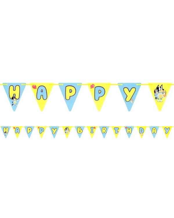 Bluey Party Happy Birthday Flag Bunting - 4.5m