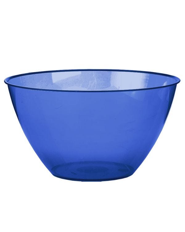 Royal Blue Plastic Swirl Bowl - 680ml