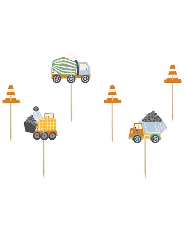 Construction Vehicles Cake Toppers