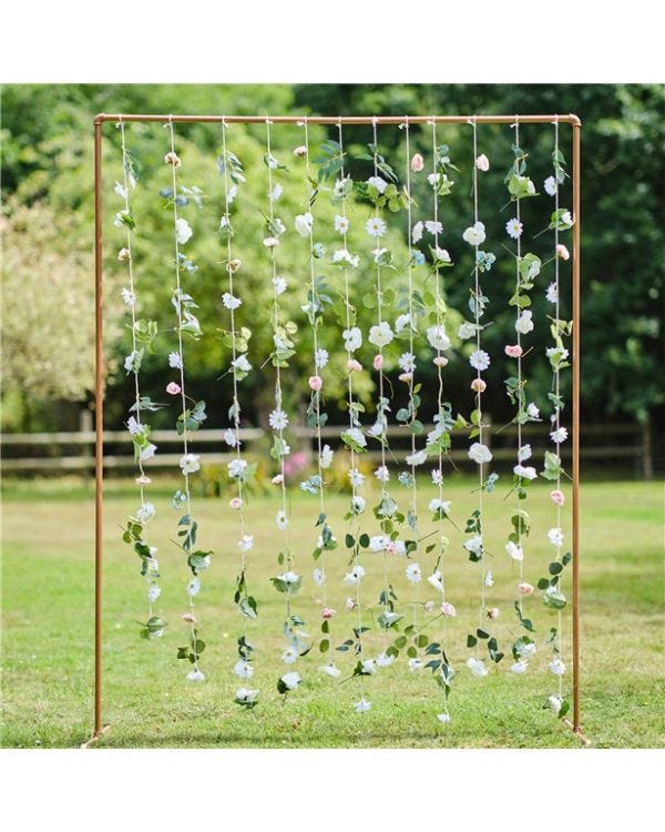 Spring Floral Curtain Backdrop
