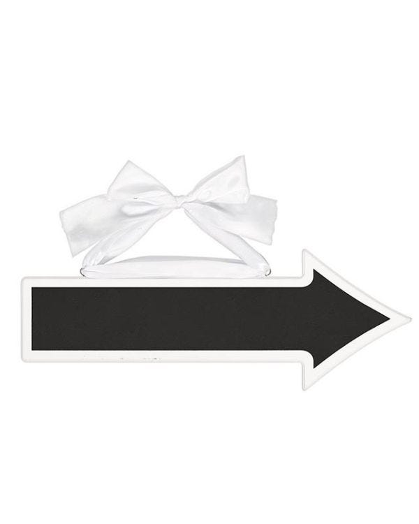 Reversible Arrow Chalkboard Sign - 41cm x 15cm