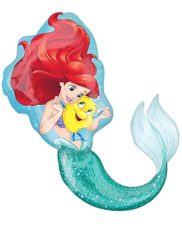 Disney Aerial Little Mermaid Balloon - 28&quot; x 34&quot; Foil