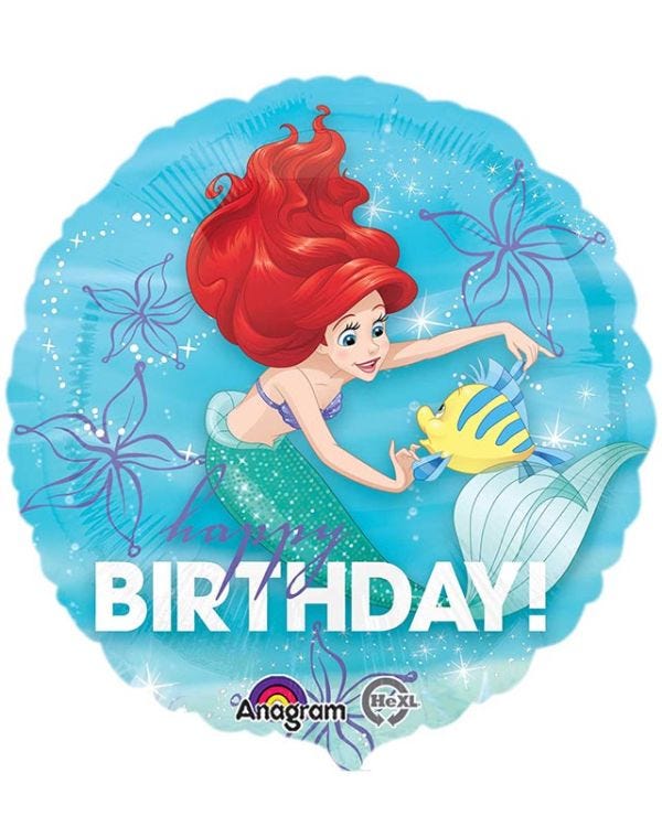 Disney Ariel Birthday Balloon - 18&quot; Foil
