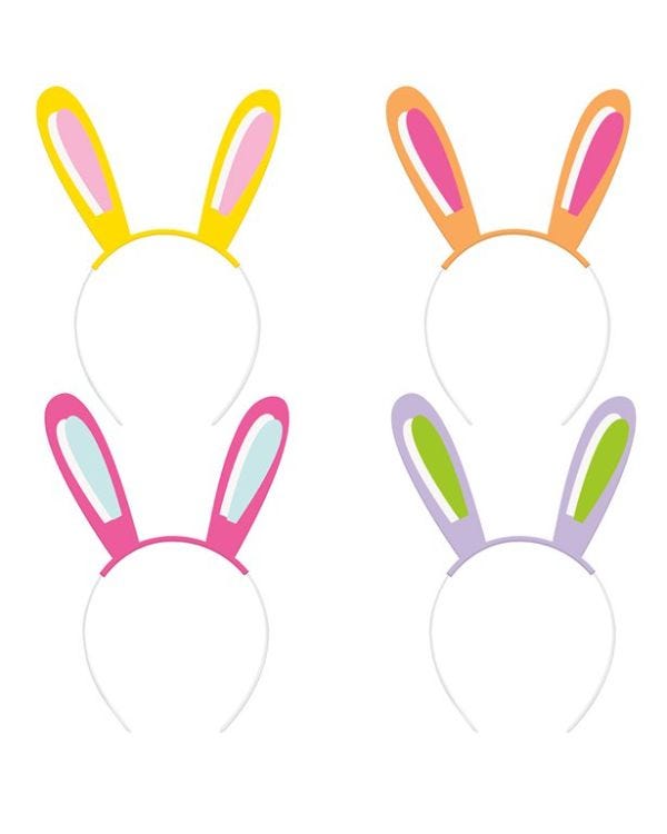 Easter Bunny Ears Headbands (4pk)