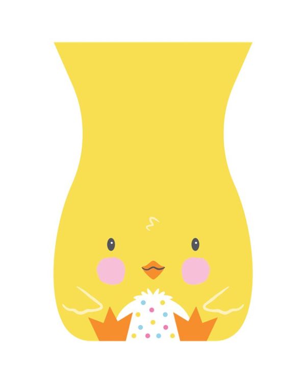 Easter Chick Shaped Cello Bags