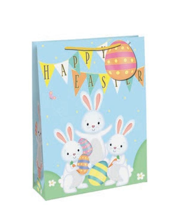Large Happy Easter Bunnies Bag