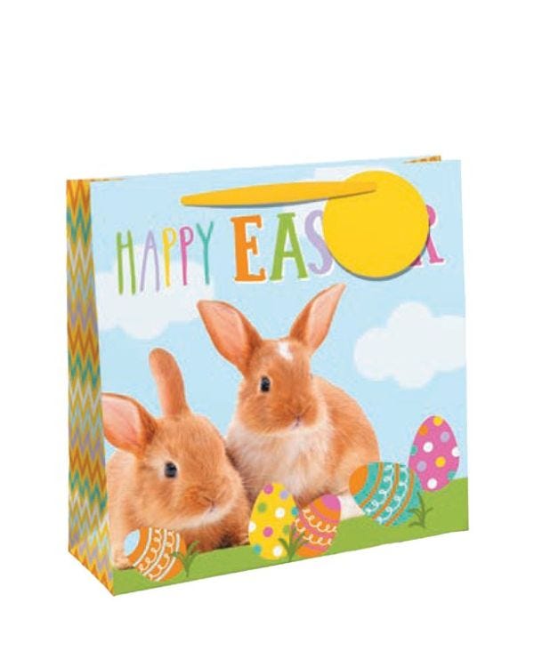 Medium Happy Easter Bunny Bag - 25cm