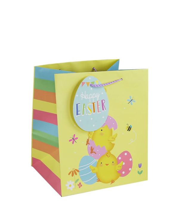 Easter Cute Chicks Medium Gift Bag &amp; Tag