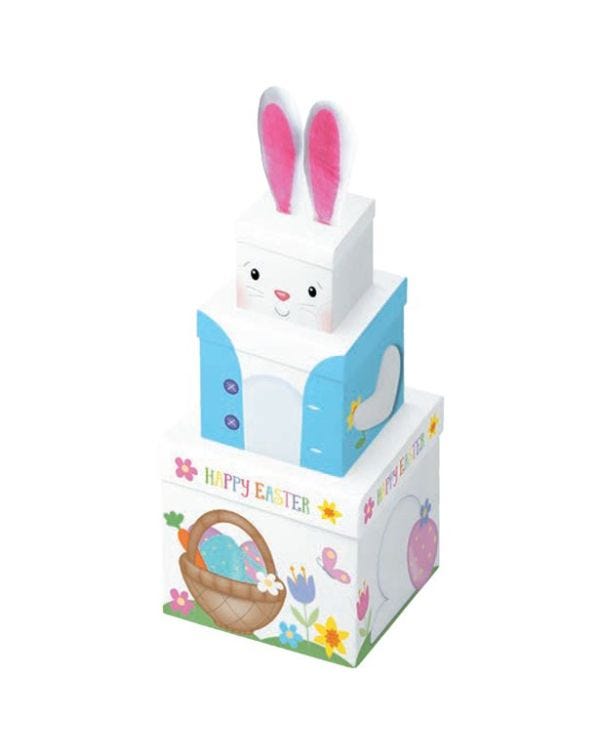 Easter Bunny Plush Stacker Gift Boxes