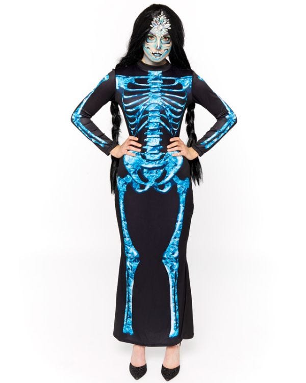 Diamond Skeleton Dress - Adult Costume