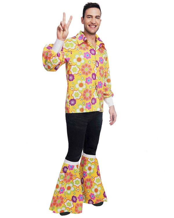 60&#039;s Flower Shirt - Adult Costume