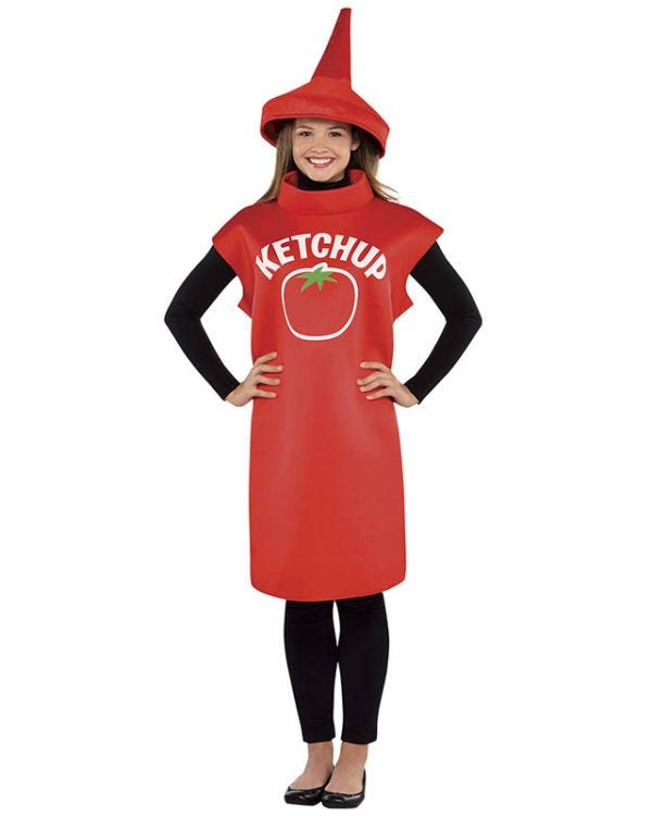 Ketchup Bottle -Adult Costume