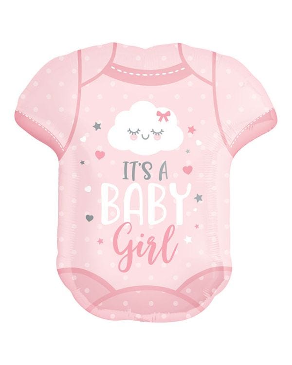 Pink It&#039;s A Girl Babygrow Balloon - 24&quot; Foil
