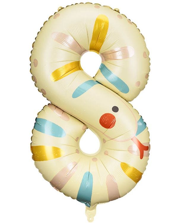 Snake Number 8 Balloon - 34&quot; Foil