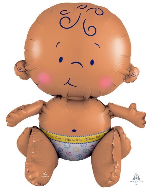 Baby Sitting Balloon - 13&quot; x 15&quot; Foil