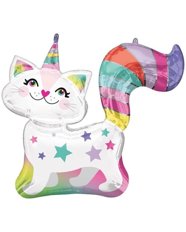 Caticorn Supershape Balloon - 31&quot; x 28&quot; Foil