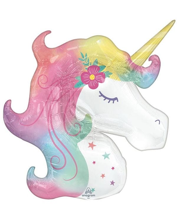 Enchanted Unicorn Supershape Balloon - 33&quot; x 29&quot; Foil