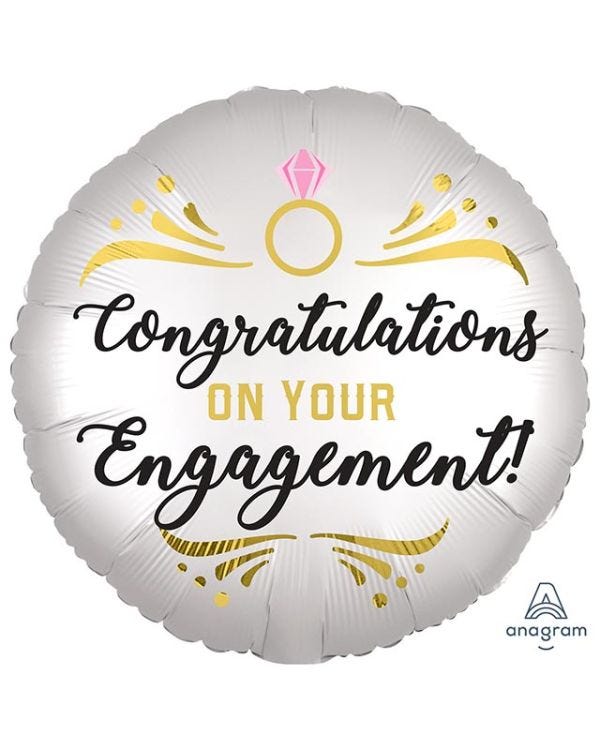 Congratulations on Your Engagement Balloon - 18&quot; Foil